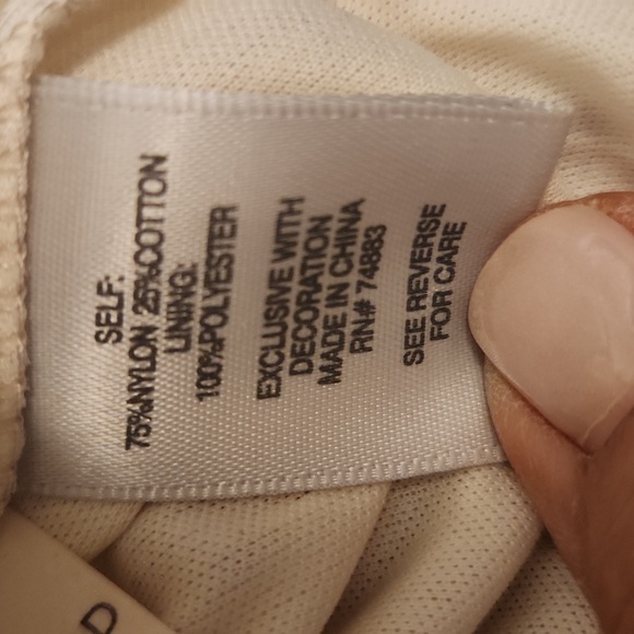 Dressbarn Women's Champagne Embroidered Floral Lace Blouse Size S - Picture 16 of 16